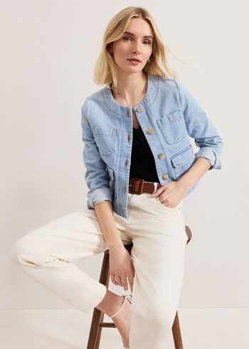 Phase Eight Ripley Denim Jackets Wash Australia | VJ2750169